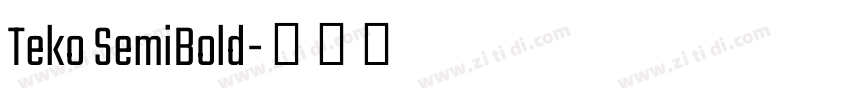 Teko SemiBold字体转换